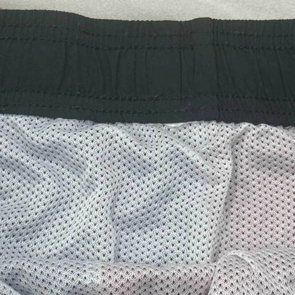 Colorblock Swim Shorts / Trunks Blue Burgundy Elastic Waist